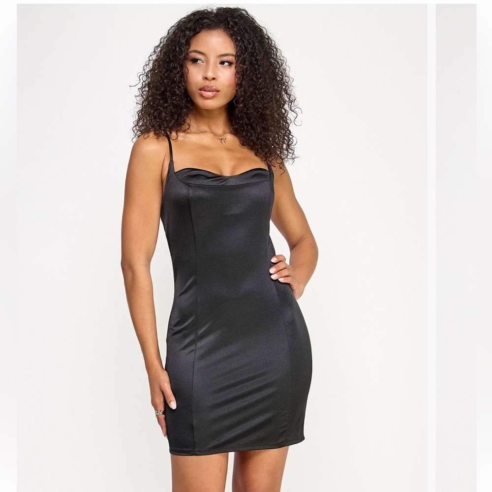 KATIA RAE Woman Sweetheart-Neck Short Dress black NEW!!!